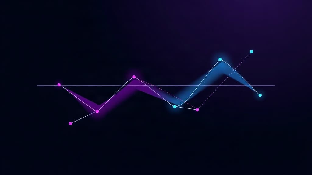 Meta reklamlarında kreatif testi kurgusu: soyut geometrik illüstrasyon
